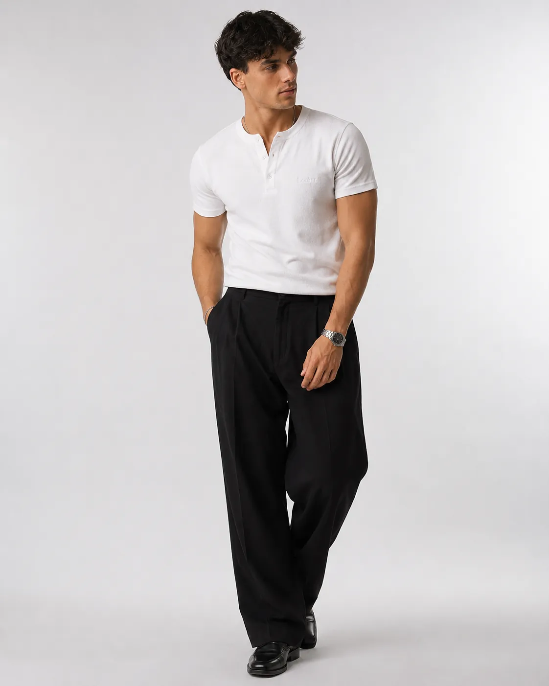 Lorént Clothing lookbook outfit 6, Aurelio white