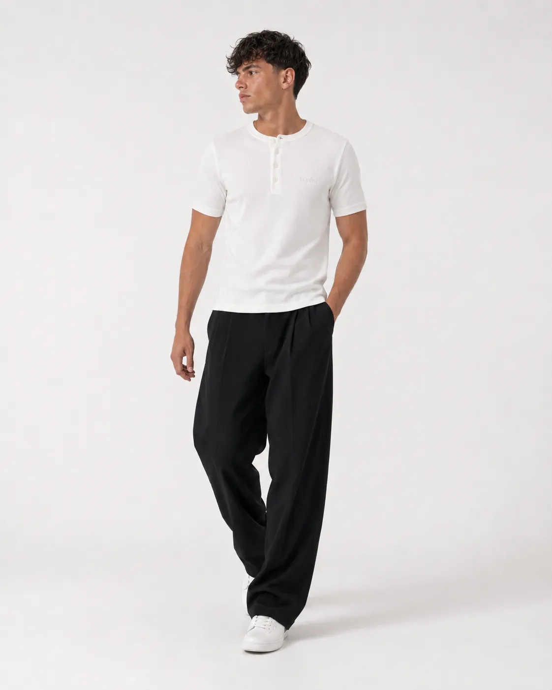 Lorént Clothing lookbook outfit 7, Aurelio white