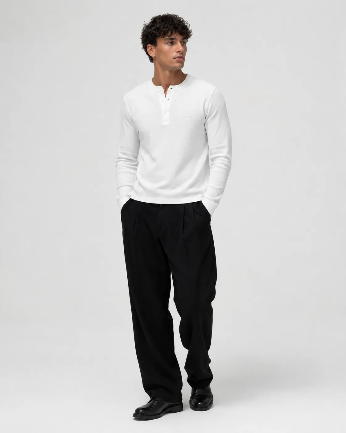 Lorént Clothing lookbook outfit 8, Matteo white