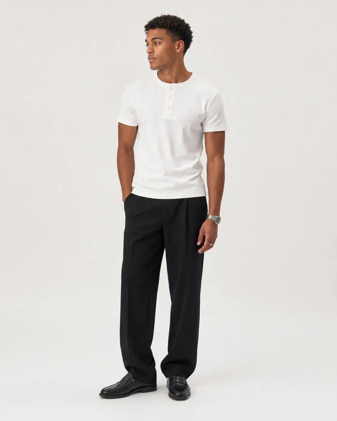 Lorént Clothing lookbook outfit 11, Aurelio white