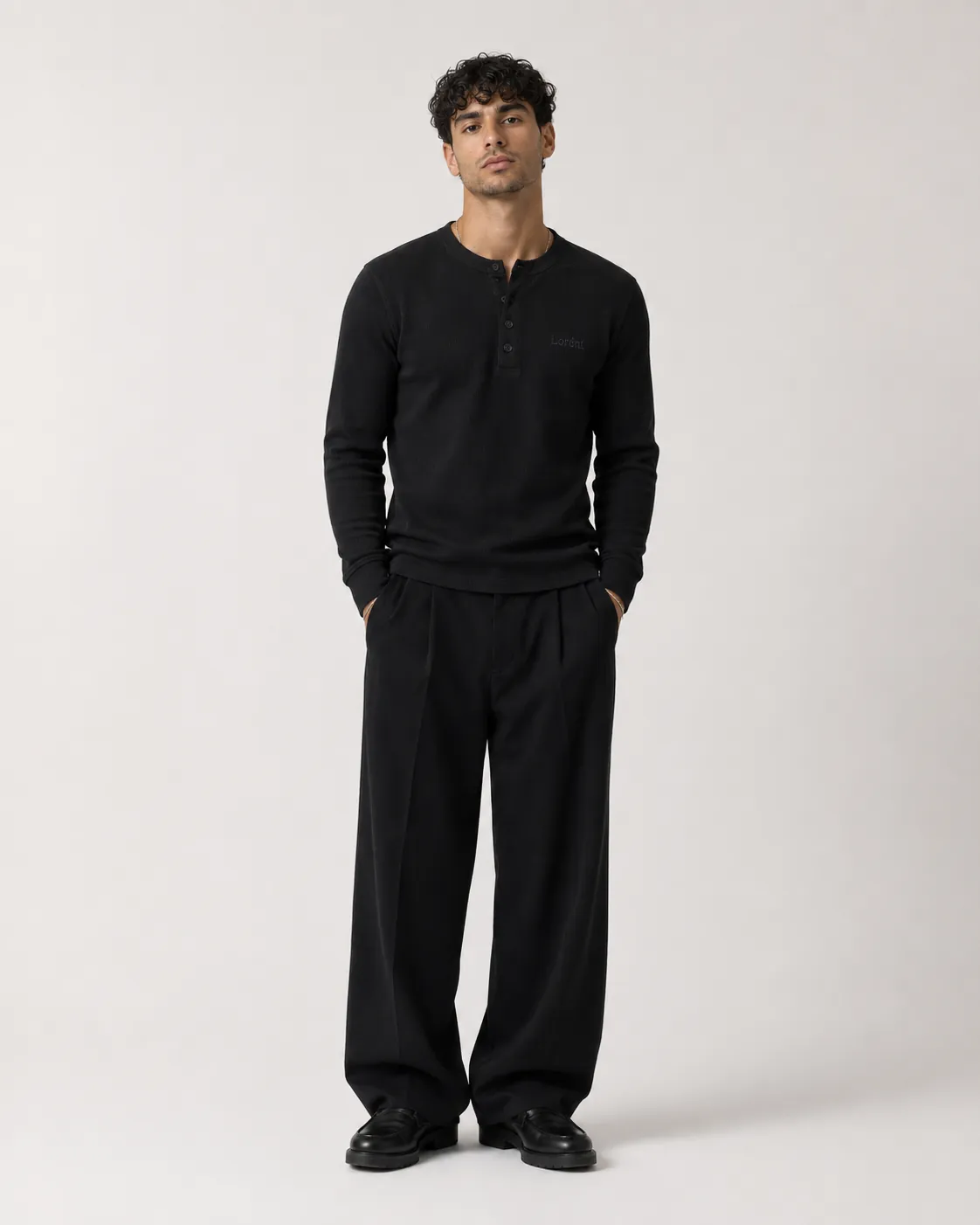 Lorént Clothing lookbook outfit 12, Matteo black