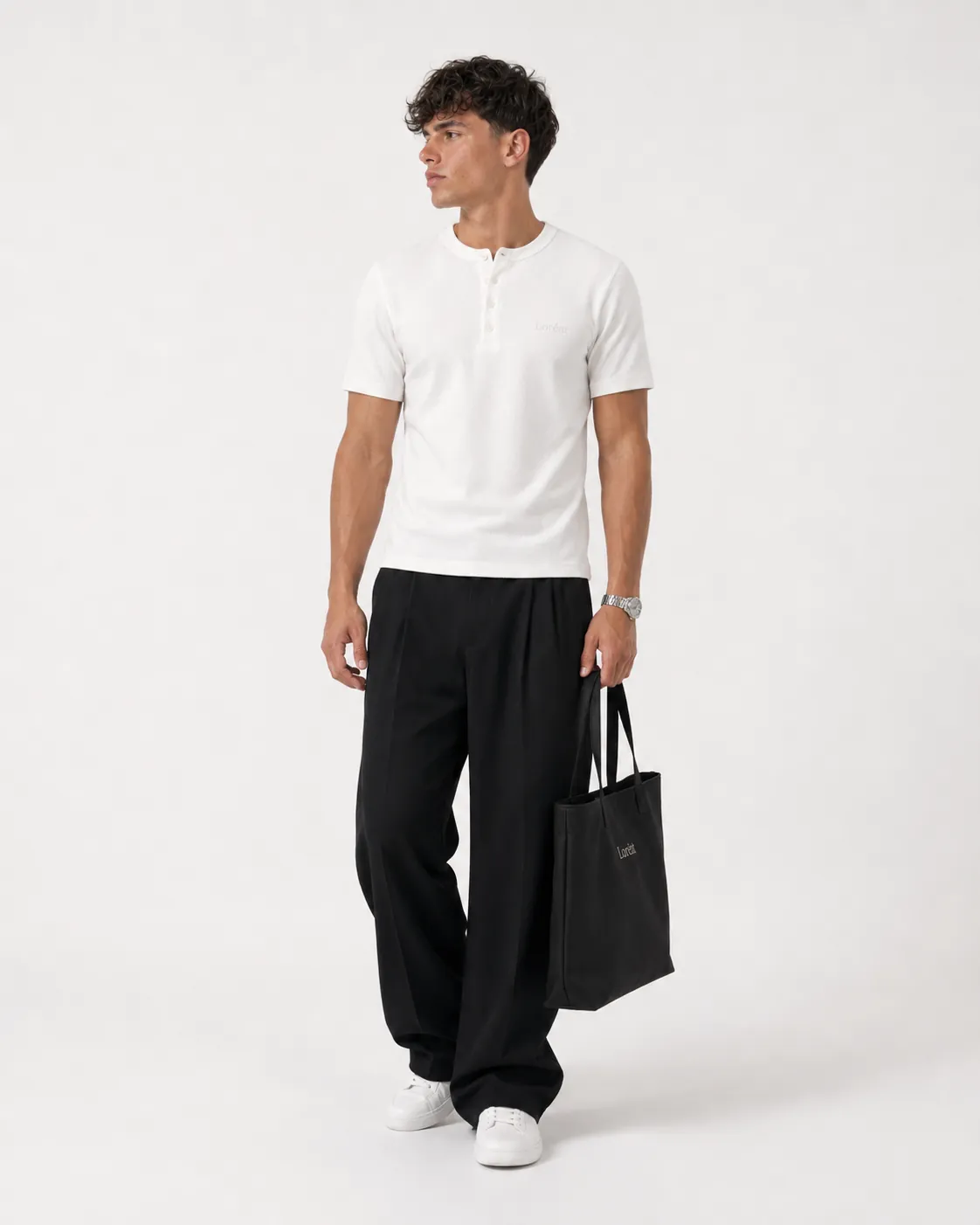 Lorént Clothing lookbook outfit 13, Aurelio white